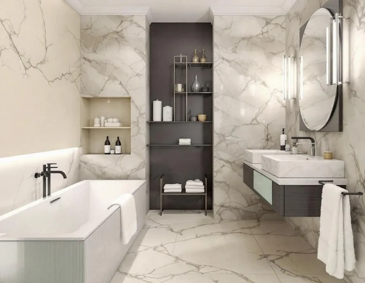Salles de bains haut de gamme : l'élégance intemporelle des matériaux nobles